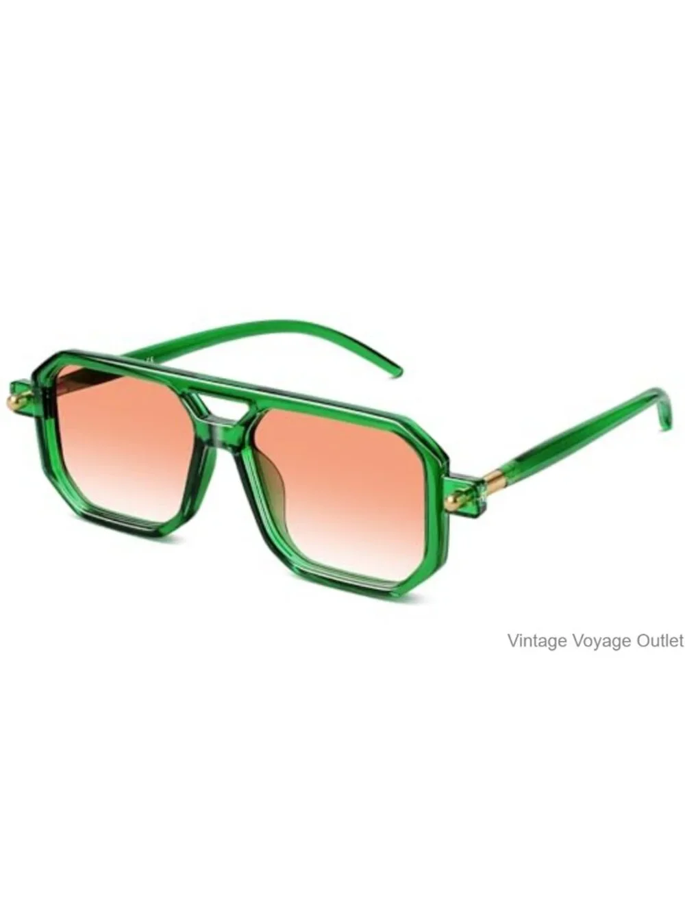 Retro Aviator Sunglasses with UV400 Protection - Unisex Square Frame Shades
